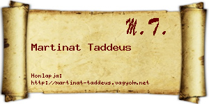 Martinat Taddeus névjegykártya